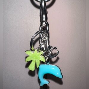 Coach Dolphin Cluster Bag Charm Keychain